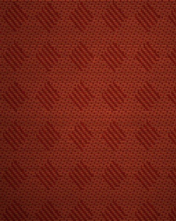 Madder-red figured cloth, a diamond motif raised out of a satin ground.